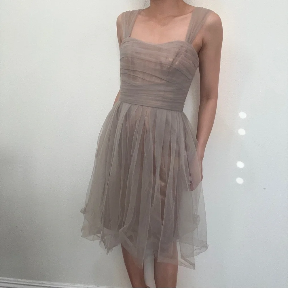WHITE by Vera Wang metallic mesh dress - Picture 1 of 7